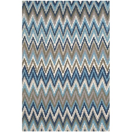 Safavieh Cedar Brook Hand Loomed Round Rug- Teal - Blue- 5 x 5 ft. CDR145C-5R